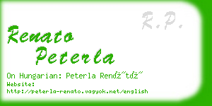 renato peterla business card